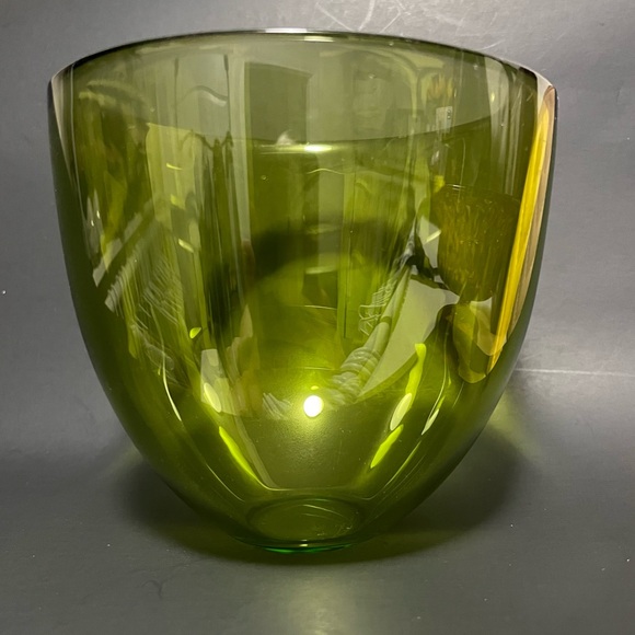Orrefors Lime Green Bowl 4” Swedish - Picture 15 of 16